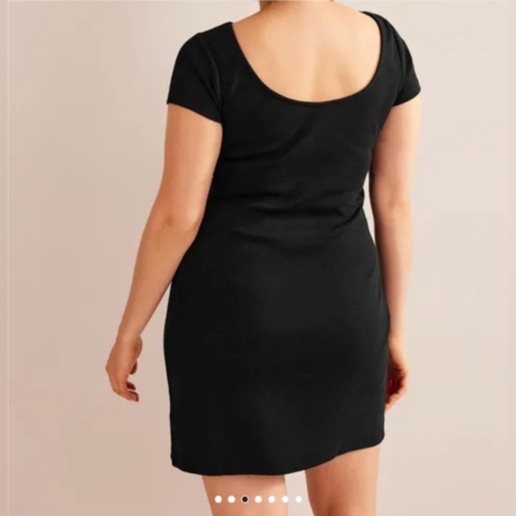 Low-Back Rib Jersey Mini Dress - Picture 2 of 4